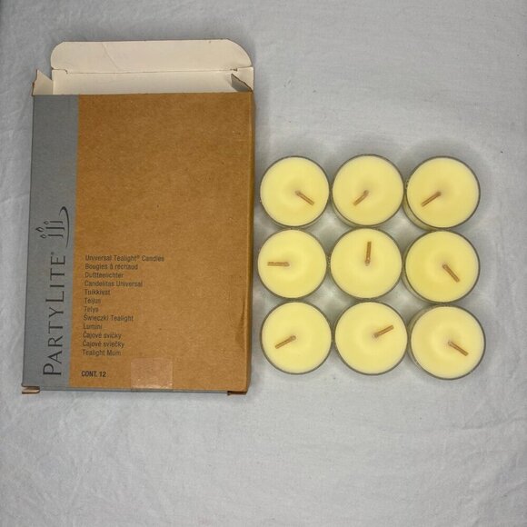 PARTY LITE NEW Tea Lights x9 Iced Snowberries - Picture 1 of 3